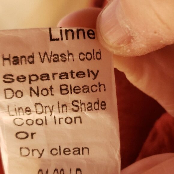 Lungo L'arno Womens Plus Red Linen Gauzy Boxy Lagan Shirt 1X - Picture 7 of 7